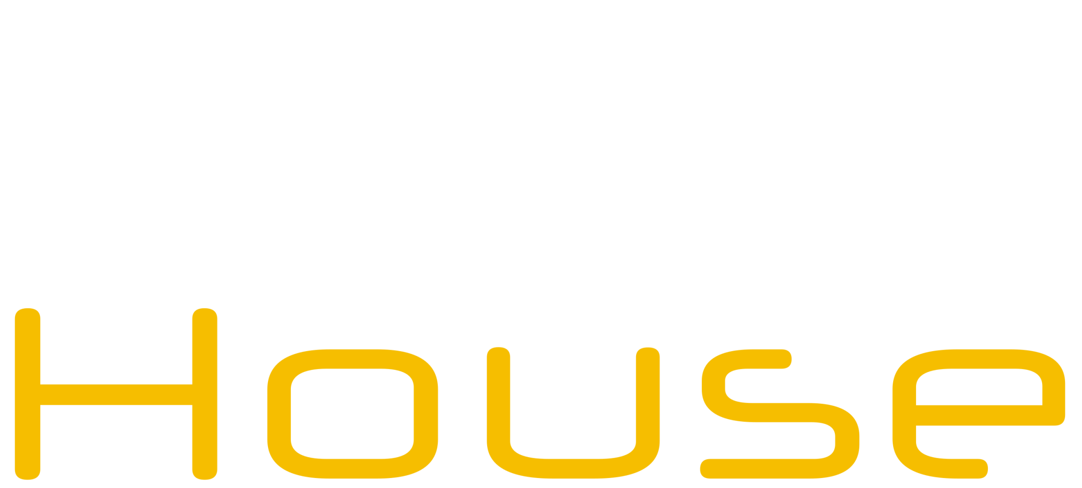 logo simple blanco y amarillo